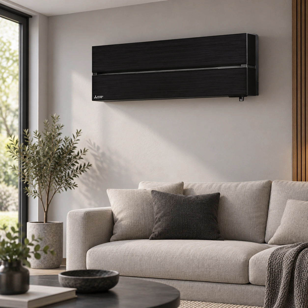 Mitsubishi Electric MSZ-LN Onyx Black в модерен интериор